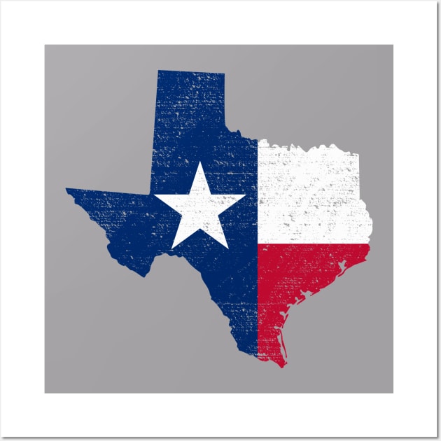 Texas State Star Flag Wall Art by teevisionshop